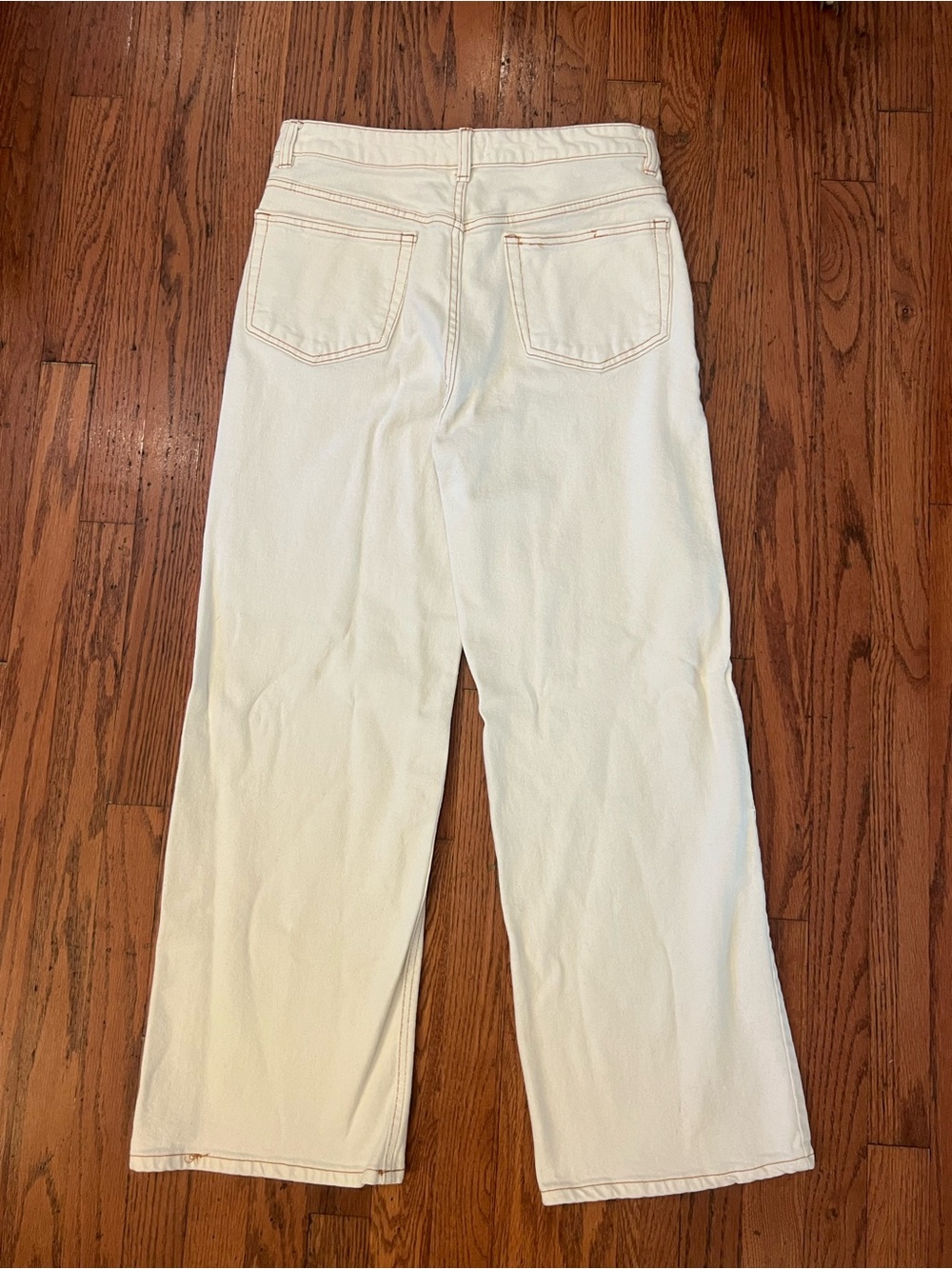 OAT New York Cream Wide Leg Carpenter Jeans Pants Size 10/30 - Picture 7 of 8